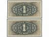 ESTADO ESPAÑOL. Lote 2 billetes 1 Peseta. 4 Septiembre 1940.