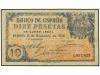 ESTADO ESPAÑOL. 10 Pesetas. 21 Noviembre 1936. (Reparación e