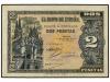 ESTADO ESPAÑOL. 2 Pesetas. 12 Octubre 1937. Catedral de Burg