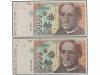 JUAN CARLOS I. Lote 2 billetes 5.000 Pesetas. 12 Octubre 199