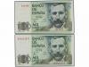 JUAN CARLOS I. Lote 2 billetes 1.000 Pesetas. 23 Octubre 197
