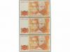 JUAN CARLOS I. Lote 3 billetes 200 Pesetas. 16 Septiembre 19