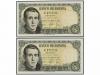 ESTADO ESPAÑOL. Lote 2 billetes 5 Pesetas. 16 Agosto 1951. B