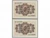 ESTADO ESPAÑOL. Lote 2 billetes 1 Peseta. 19 Junio 1948. Dam