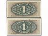 ESTADO ESPAÑOL. Lote 2 billetes 1 Peseta. 4 Septiembre 1940.