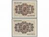ESTADO ESPAÑOL. Lote 2 billetes 1 Peseta. 19 Junio 1948. Dam