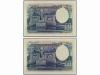 GUERRA CIVIL, ZONA REPUBLICANA. Lote 2 billetes 50 Pesetas. 