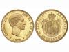 ALFONSO XII. 25 Pesetas. 1876 (*18-76). D.E.-M. Brillo origi