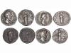 IMPERIO ROMANO. Lote 4 monedas Denario. ANTONINO PIO (2), FA