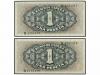 ESTADO ESPAÑOL. Lote 2 billetes 1 Peseta. 4 Septiembre 1940.