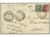 ✉ ITALIA. 1919. LIVORNO a GÉNOVA. Tarjeta Postal SPETTACOLI 