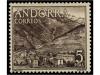 ** ANDORRA. Ed. 66. 5 pts. variedad de color SIN EL COLOR RO