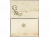 ✉ ITALIA. Sa. 11. 1863. DOS cartas con franqueo doble y trip