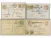 ✉ AUSTRIA. 1891-1909. Eight postal stationary cards taxed on
