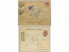 ✉ ALEMANIA. 1894-97. Two covers franked with 10 pf. red taxe