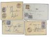 ✉ SUIZA. 1879-97. Six covers with POSTAGE DUE stamps. 