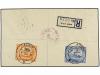 ✉ ADEN. Sg. 36/46. 1951. ADEN to USA. Complete set on two re