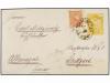 ✉ IRAN. Sc. 106, 107. 1897. TEHERAN to GERMANY. 5 ch. yellow