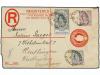 ✉ GIBRALTAR. Sg. 58, 60, 62. 1905. GIBRALTAR to GERMANY. 2 d