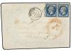 ✉ FRANCIA. Yv. 14 (2). 1861. BETHUNE a BONN (Alemania). 20 c