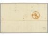 ✉ FRANCIA. Yv. 38. 1873. MARSEILLE a NÁPOLES. 40 cts. naranj