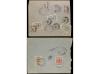 ✉ IRAN. 1911-21 issue. Ninetten registered internal covers, 