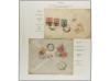 ✉ IRAN. 1923-24. PROVISIONAL ISSUE. Five covers sent abroad,