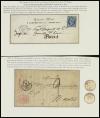 ✉ FRANCIA. 1826-1876. Colección de 30 cartas con sobres con 