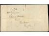 ✉ IRAN. Sc. 427. 1906. TEHERAN to LONDON. 13 ch. blue Provis