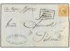 ✉ FRANCIA. Yv. 23. 1865. MARSEILLE a PALERMO. 40 cts. naranj