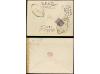 ✉ IRAN. 1905-06. Two postal stationary envelopes of 5 ch. (u