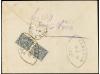 ✉ IRAN. Sc. 91 (2). 1896. TEHERAN to CRMANCHAH. 10 ch. grey 