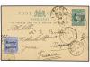 ✉ MARRUECOS INGLES. Sg. 4. 1899. TANGIER to FRANCE. 5 cts. g