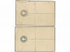 ✉ SANTA LUCIA. 1894-99. Two registered envelopes of 2 d. gre