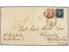 ✉ BARBADOS. Sg. 23, 25. 1870. BARBADOS to U.S.A. Entire lett