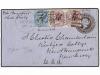 ✉ INDIA INGLESA. 1880. MADRAS to U.S.A. 1 anna Postal Statio