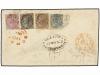 ✉ INDIA INGLESA. 1860. CALCUTTA to U.S.A. Envelope franked o