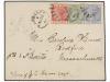 ✉ BARBADOS. Sg. 89, 91, 93. 1885. BARBADOS to U.S.A. 1/2 d. 