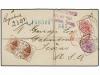 ✉ ORANGE. 1892. HARRISMITH to TEXAS (U.S.A.). Registered cov