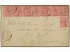 ✉ NATAL. Sg. 66. 1894. VERULAM to U.S.A. 1 d. red (8) tied b