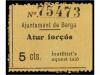 * ESPAÑA GUERRA CIVIL. BERGA. 5 cts. negro s. gris. Atur For
