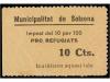ESPAÑA GUERRA CIVIL. SOLSONA. 10 cts. negro s. girs. Pro Ref