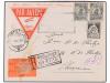 ✉ RUMANIA. 1926 (24-VI). BUCAREST a CHISINAU. FIRST FLIGHT. 