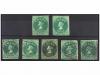 (*)/° CHILE. Sc. 13 (7). 1862. 20 ctvos. verde. Dos sellos n