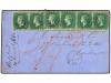 ✉ SAN VICENTE. Sg. 4 (6). 1866. SAINT VINCENT to LONDON. 6d.