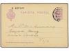 ✉ ESPAÑA ENTEROS POSTALES. Ed. 57. 15 cts. lila con impresió