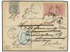 ✉ COSTA DE ORO. Sg. 13, 16 (2). 1888. AXIM to GREAT BRITAIN.