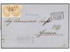 ✉ LEVANTE: CORREO AUSTRIACO. Sa. 45. 1867. CANEA a GENOVA. 1