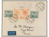 ✉ POLONIA. 1928 (24-IX). WARSAWA to PARIS. 10 gr. (2) and 5 