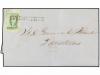 ✉ MEXICO. Sc. 3. 1857. SOMBRERETE a ZACATECAS. 2 reales verd